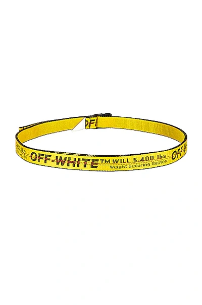 Shop Off-white Classic Mini Industrial Belt In Yellow