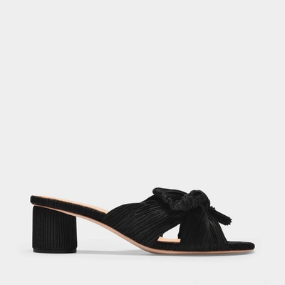 Loeffler Randall Emilia Pleated Knot Mule In Black