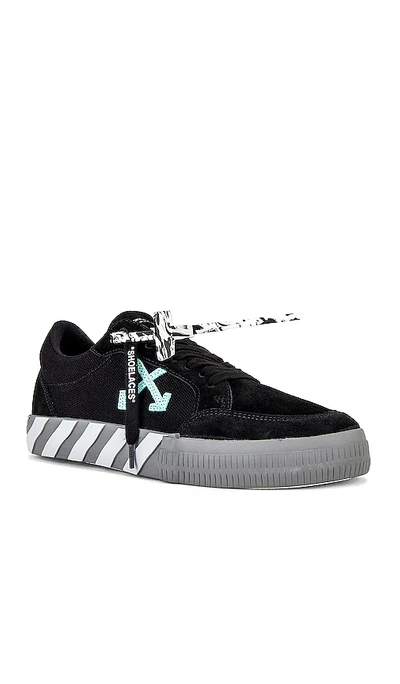 Off-white Low Vulcanized Canvas/suede Sneaker In Black