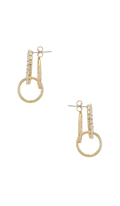 Shop Amber Sceats Triple Hoop Earring In Metallic Gold