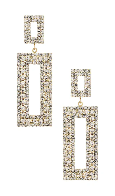 Shop Amber Sceats Diamond Statement Earring In Metallic Gold