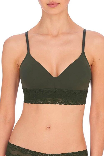 Shop Natori Bliss Perfection Contour Soft Cup Wireless Bra (32dd) In Ivy