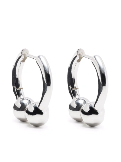 Shop All Blues Geometric Single Hoop Earring In Silver