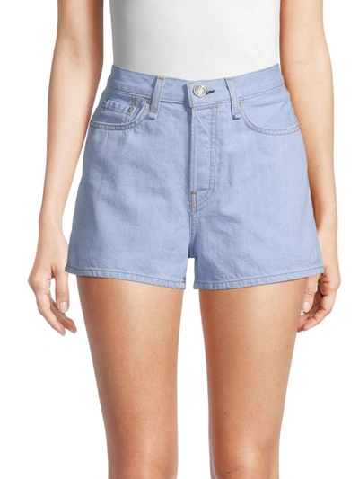 Shop Rag & Bone Women's Maya Denim High-rise Shorts In Light Blue