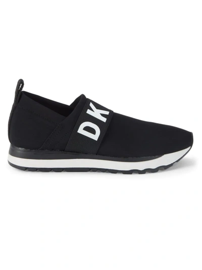 Women s Jeannie Logo Slip on Sneakers In Black White