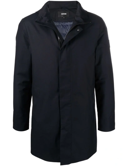 Mackage Zip-up Hooded Down Jacket In Blue