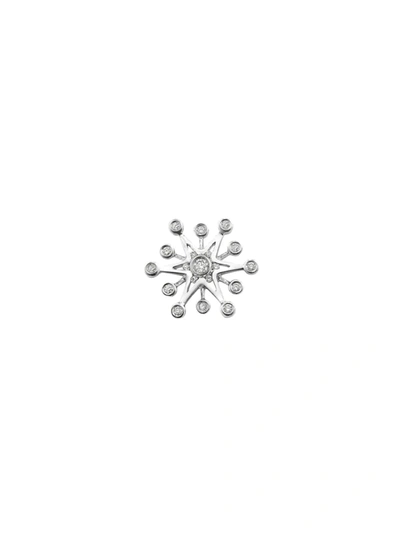 Shop Robinson Pelham Women's Snowflake 14k-white-gold & Diamond Stud Earring In White Gold