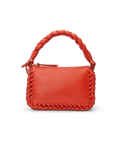 Shop Altuzarra Small Braided Leather Top Handle Bag In Red Rock