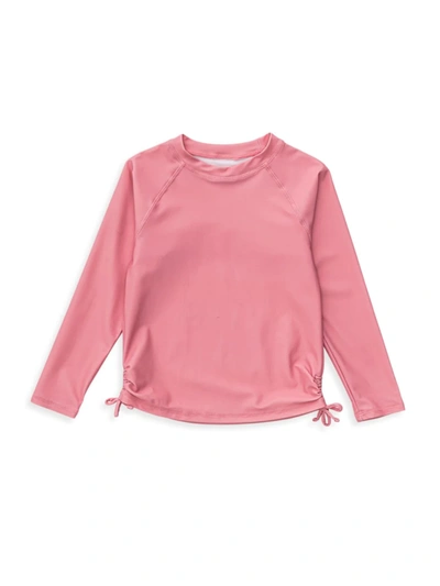 Shop Snapper Rock Little Girl's & Girl's Apple Love Long-sleeve Rash Top In Pink