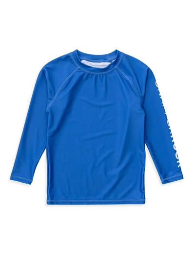 Shop Snapper Rock Little Boy's & Boy's Logo Long-sleeve Rash Top In Blue