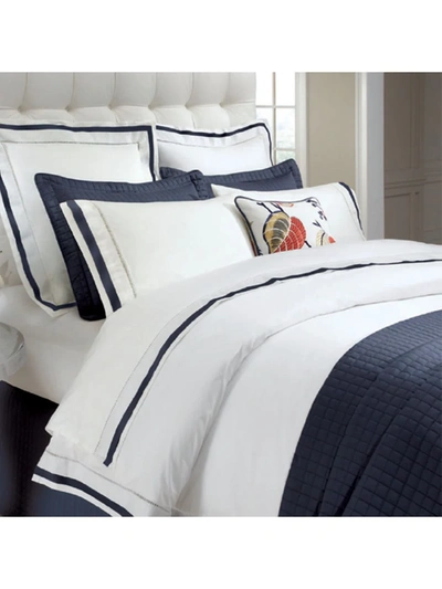 Shop Downtown Company Hotel Duvet Cover In White Navy