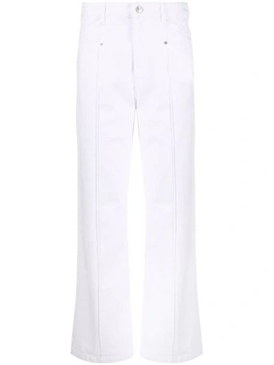 Shop Isabel Marant Straight-leg Trousers In White