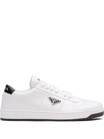 Shop Prada Downtown Low-top Sneakers In White