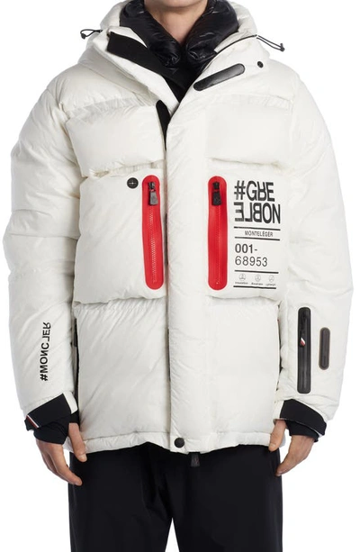 Shop Moncler Monteleger Down Puffer Jacket In White