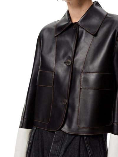 Shop Loewe Button Jacket In Nappa In Black