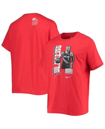 Nike Men's Damian Lillard Red Portland Trail Blazers Select Series Rookie Of The Year Name And Number T-s In Red