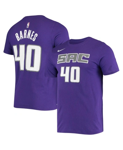 Shop Nike Men's Harrison Barnes Purple Sacramento Kings Name And Number Performance T-shirt