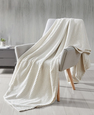 Shop Ed Ellen Degeneres Solid Organic Cotton Blanket, King Bedding In Ivory/charcoal