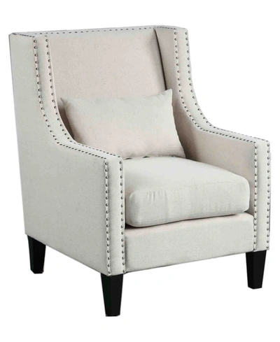 Shop Best Master Furniture Glenn With Nailhead Trim Arm Chair In Beige