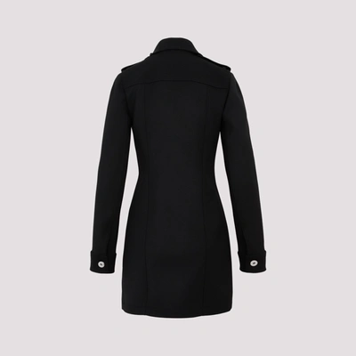 Shop Bottega Veneta Cavalry Wool Dress In Black