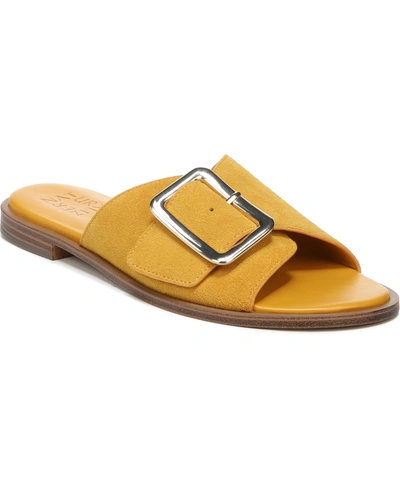 Shop Naturalizer Forrest Slide Sandals Women's Shoes In Goldenrod Suede