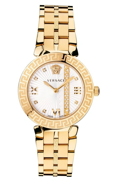 Shop Versace Greca Icons Bracelet Watch, 36mm In White