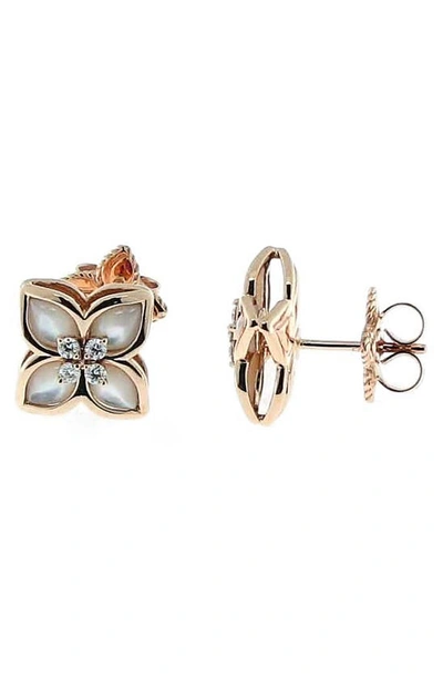 Mother of pearl princess flower studs deals