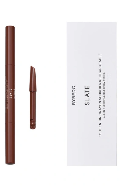 Shop Byredo All-in-one Refillable Brow Pencil & Refill In Slate