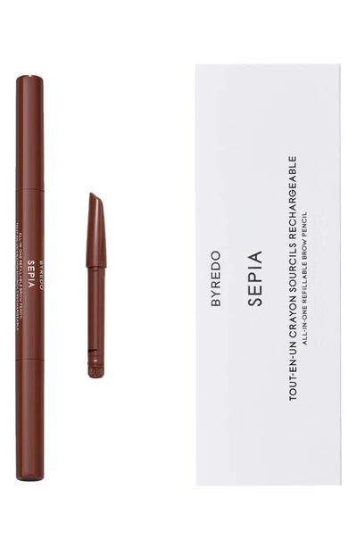 Shop Byredo All-in-one Refillable Brow Pencil & Refill In Sepia