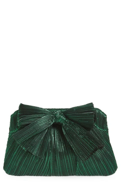 Shop Loeffler Randall Rayne Pleated Clutch In Emerald