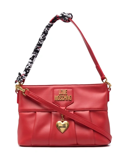 Shop Love Moschino Scarf-handle Shoulder Bag In Red