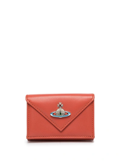 Vivienne Westwood Emma Envelope Wallet In Orange ModeSens
