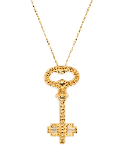 Shop Natia X Lako Key Pendant Necklace In Gold