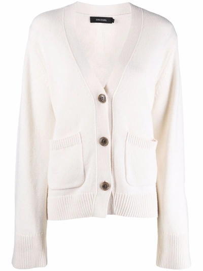 Lisa Yang Neutral Danni Cashmere Cardigan In White
