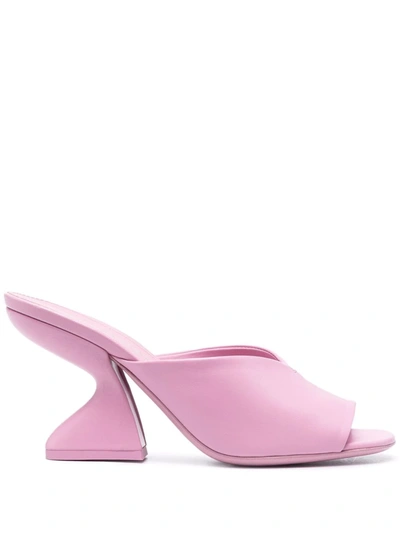 Ferragamo Pink F-heel Heeled Sandals In Pink