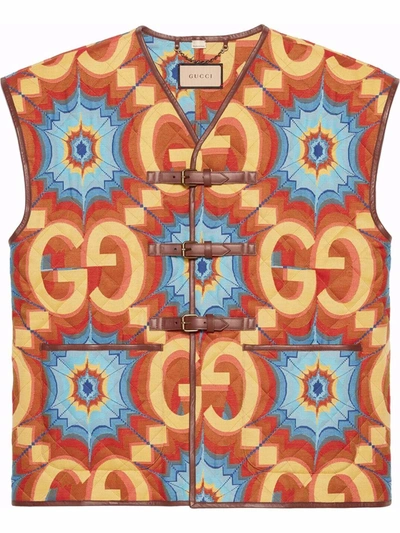 Shop Gucci Gg Kaleidoscope Vest In Orange