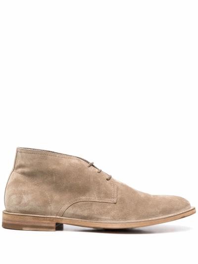 Shop Officine Creative Steple Lace-up Boots In Nude