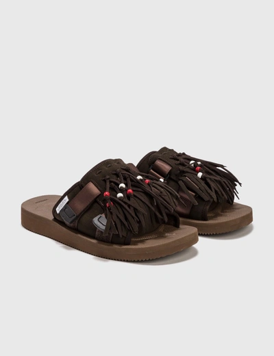 Shop Suicoke Hoto-scab Sandal In Brown