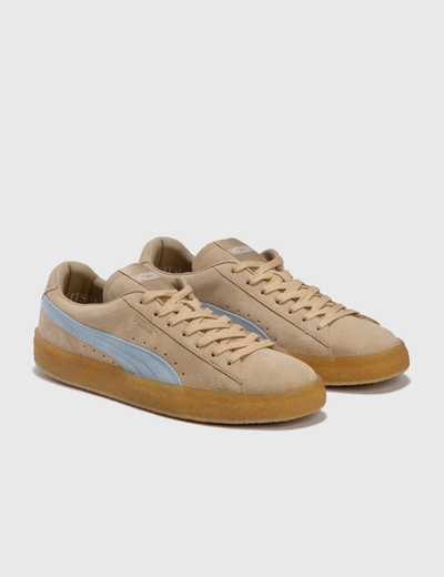 X Maison Kitsune Suede Crepe In Beige