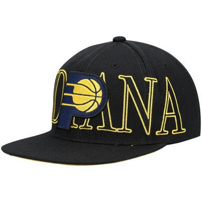 Shop Mitchell & Ness Black Indiana Pacers Winner Circle Snapback Hat