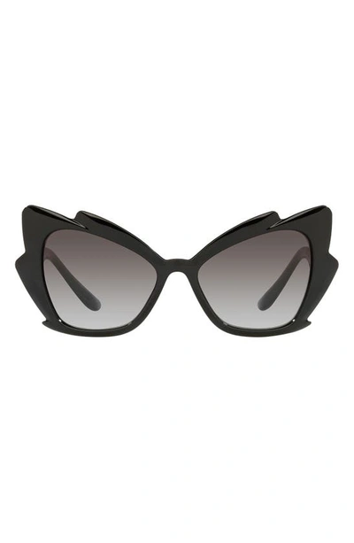 hav det sjovt Soar område Dolce & Gabbana 57mm Cat Eye Sunglasses In Black | ModeSens