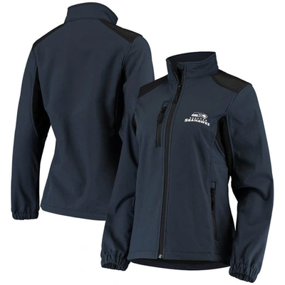 Shop Dunbrooke Navy Seattle Seahawks Softshell Fleece Full-zip Jacket