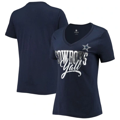Shop Fanatics Branded Navy Dallas Cowboys Hometown Collection Wildcat V-neck T-shirt