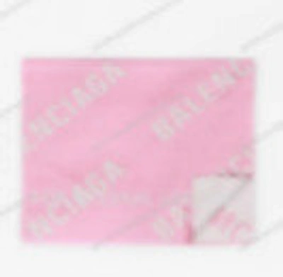 Shop Balenciaga Women's Logo-knit Wool Scarf In Pink