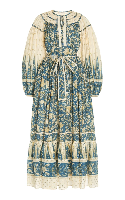 Shop Ulla Johnson Women's Kemala Cotton-blend Maxi Dress In Blue