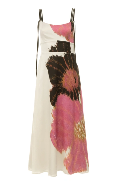 Shop Silvia Tcherassi Women's Lizzo Floral-print Silk Midi Dress