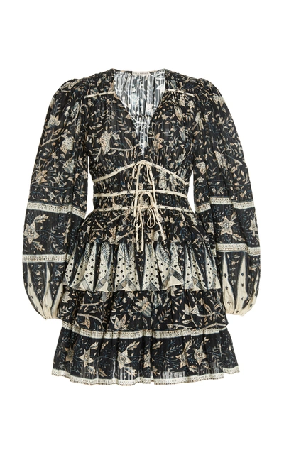 Shop Ulla Johnson Women's Nina Cotton-blend Mini Dress In Navy