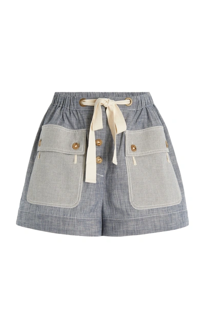 Shop Ulla Johnson Women's Gracie Cotton Mini Shorts In Grey