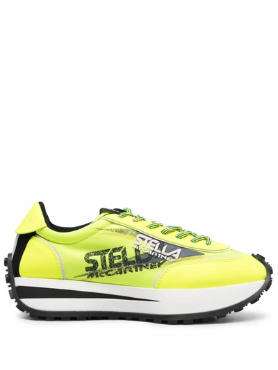 Shop Stella Mccartney Loop Sneakers In Yellow