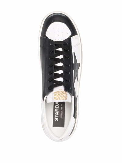 Shop Golden Goose Stardan Leather Sneakers